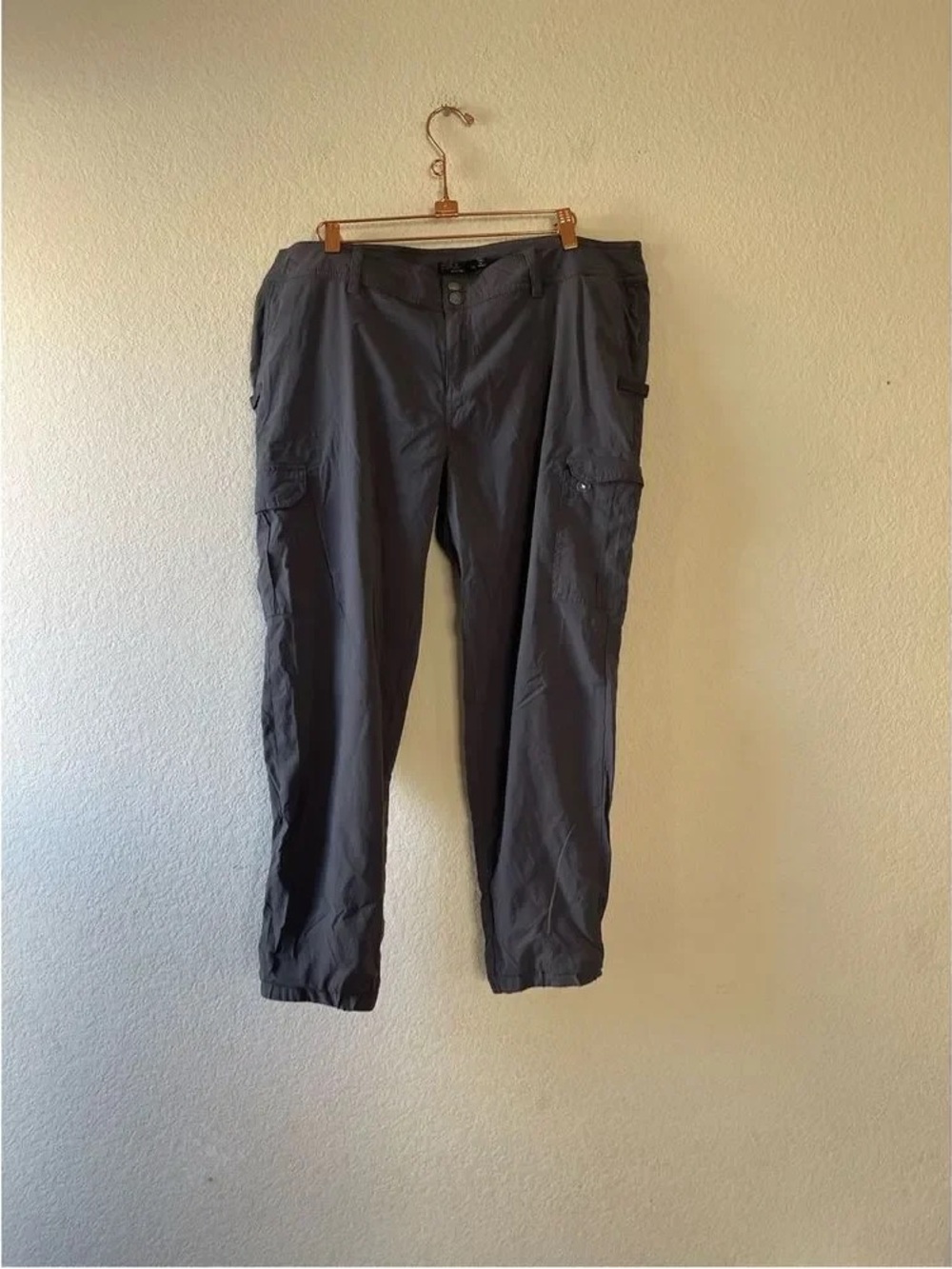 Prana Women's Gray Cargo Joggers - Slate Gray Track Pants